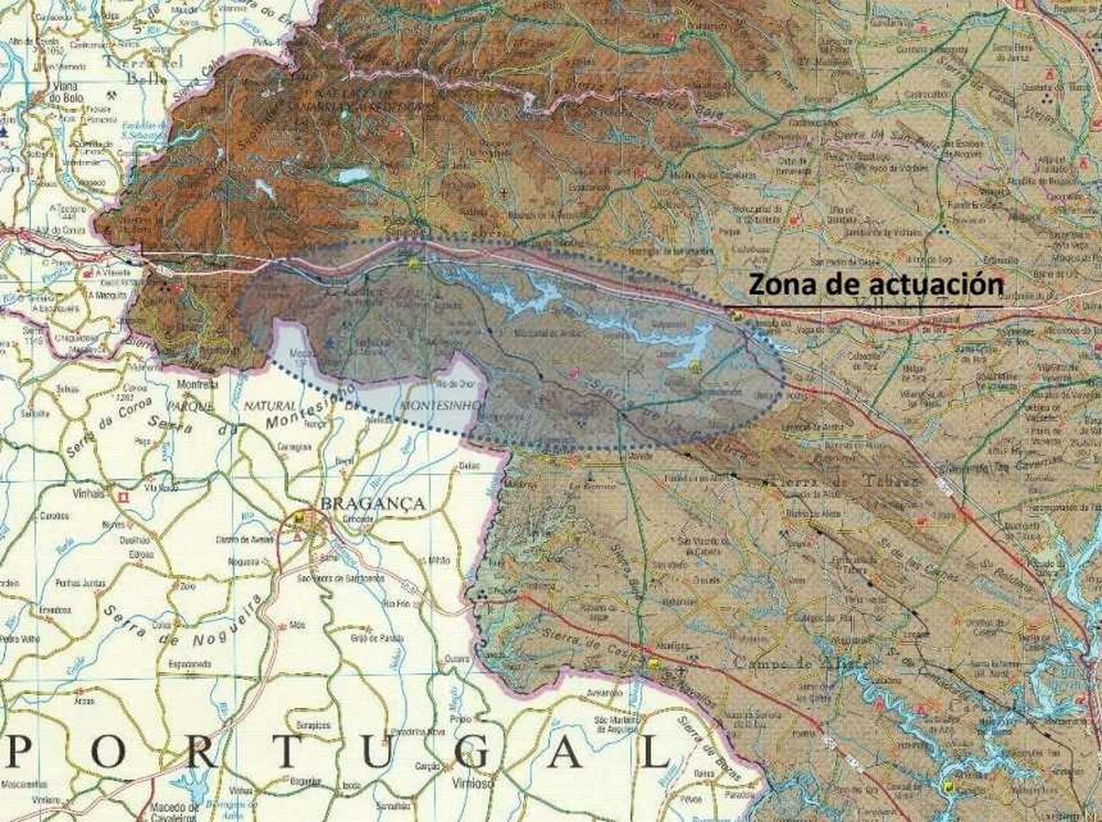 Mapa de la zona de actuación