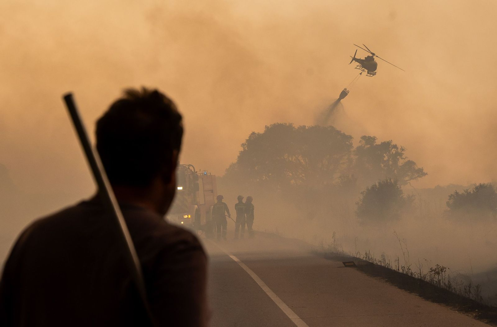 Imagen del incendio en la localidad de la Fuente de San Esteban(Salamanca)