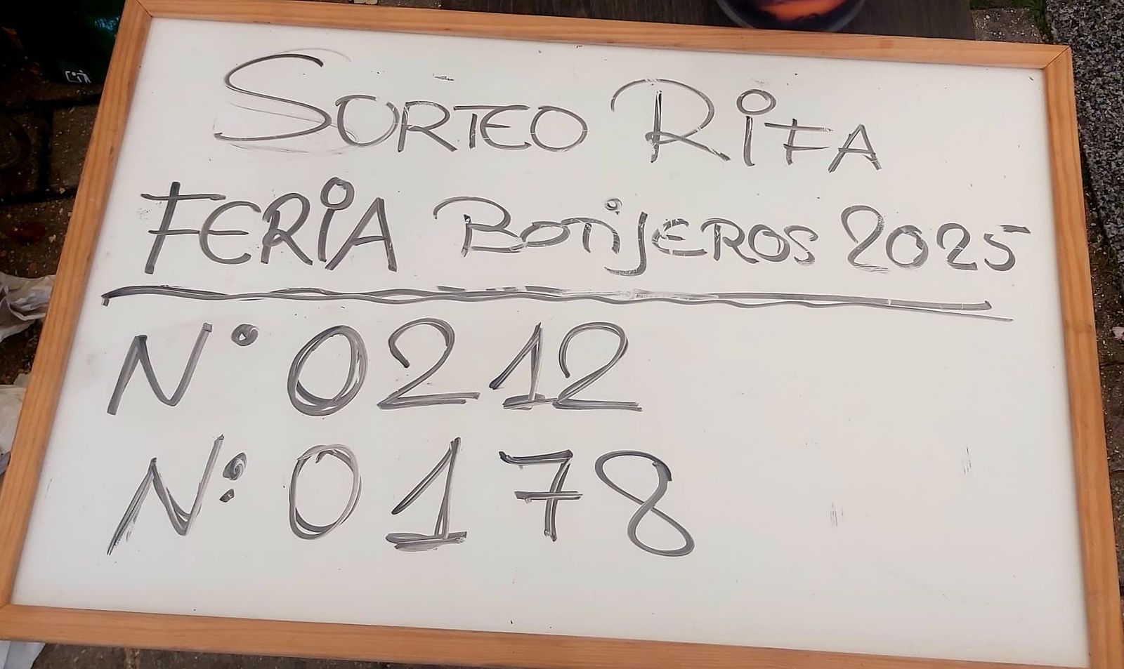 Números premiados en la Rifa Botijeros 2025