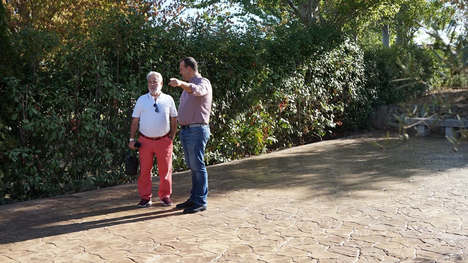 David Mingo en el Parque de los Olivos, en Valdelagua (Santa Marta)