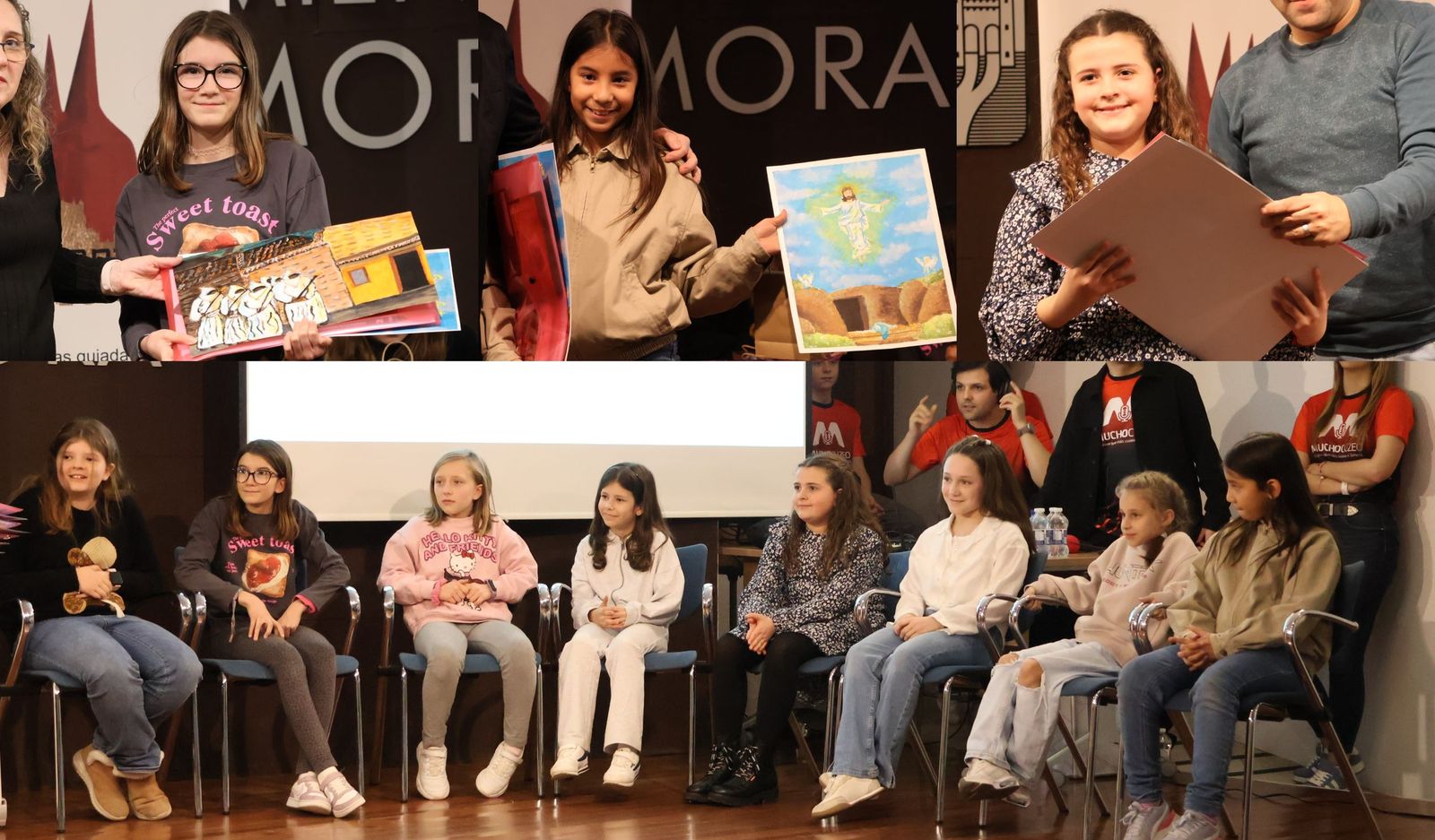 Ganadoras del VIII Concurso de Dibujo Infantil organizado por Luz Penitente