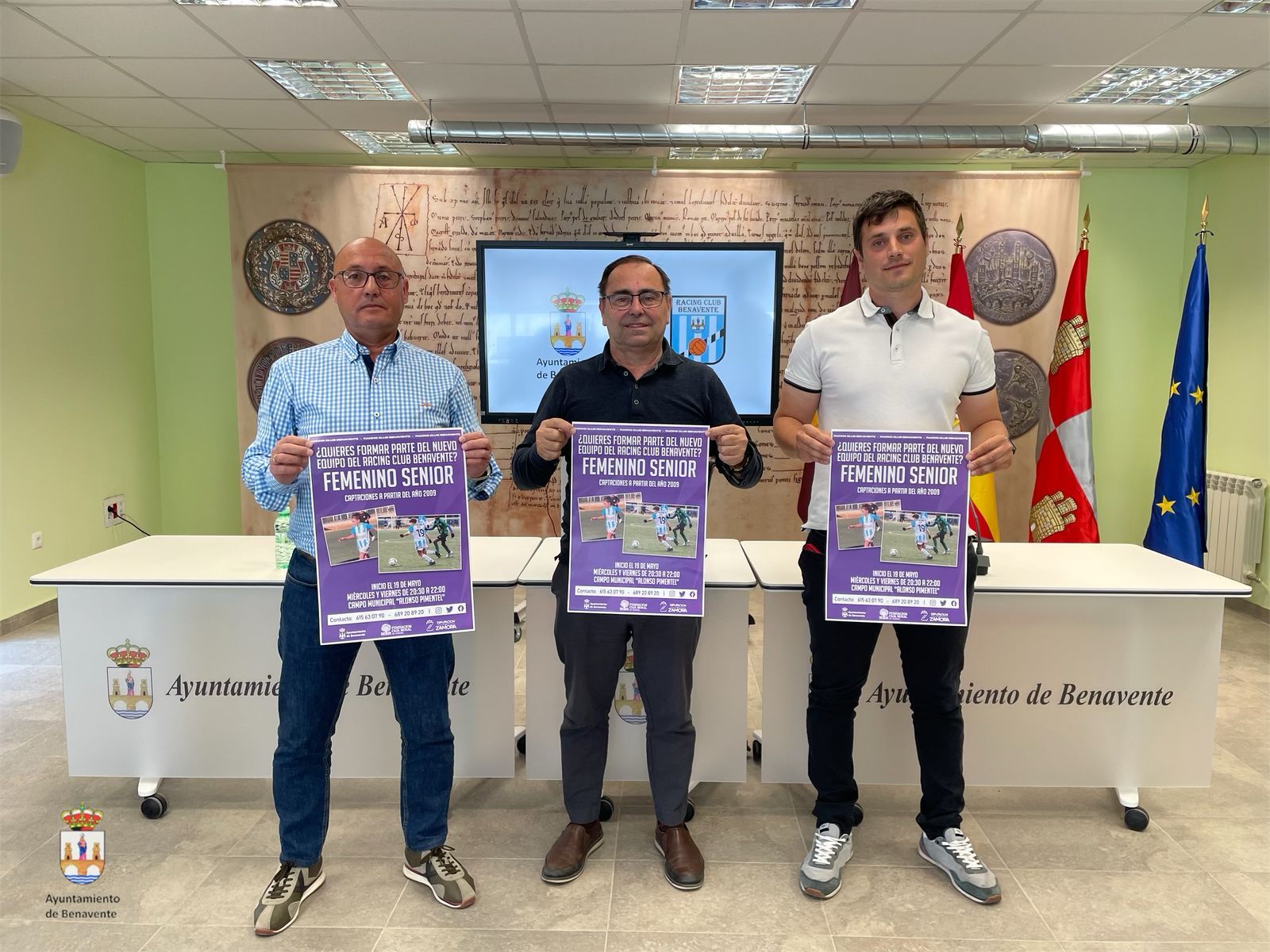 Presentación de las jornadas de captación del Racing Club Benavente para formar un equipo de fútbol femenino