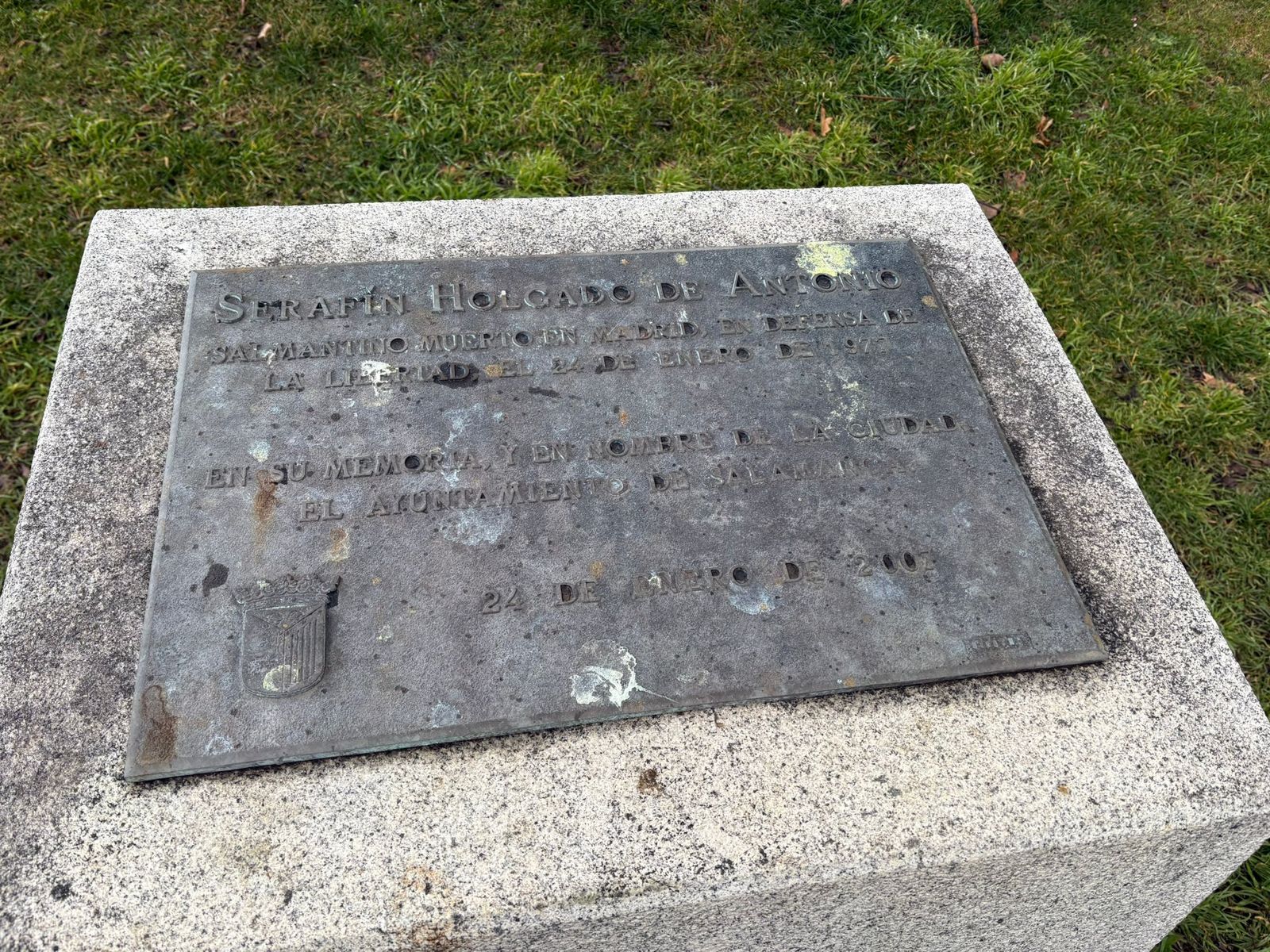 Denuncian "el abandono y la marginación" de la memoria de Serafín Holgado, abogado salmantino asesinado en 1977