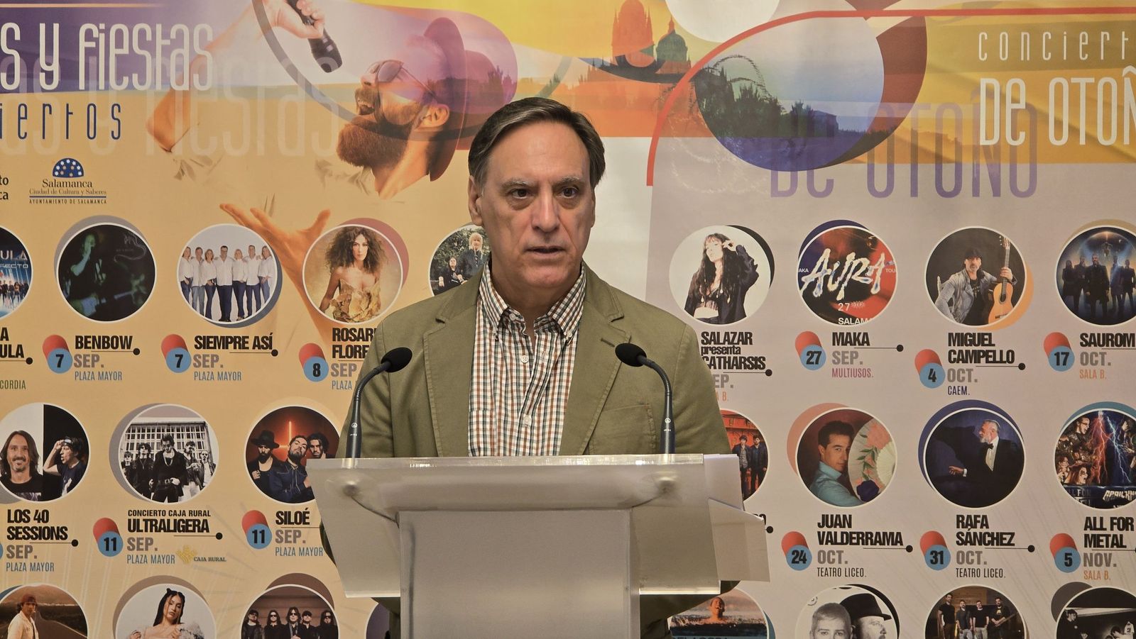 El alcalde de Salamanca, Carlos García Carbayo, presenta los conciertos de Ferias y la oferta musical de otoño en Salamanca