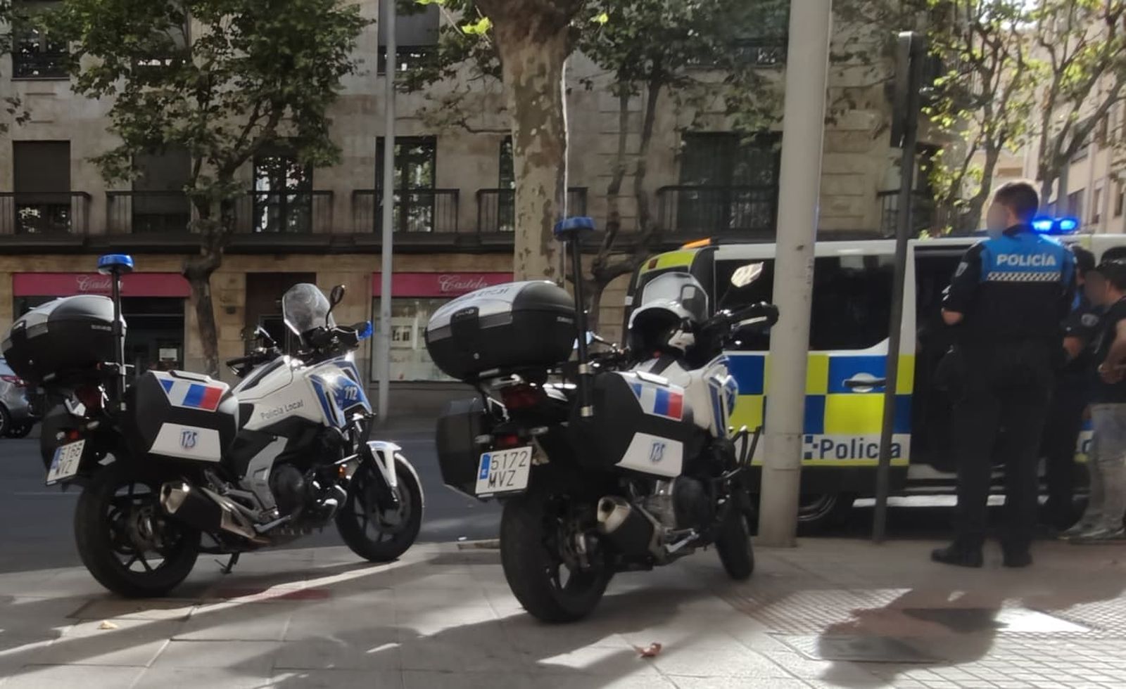 Conductor drogado sorprendido haciendo trompos en pleno centro de Salamanca