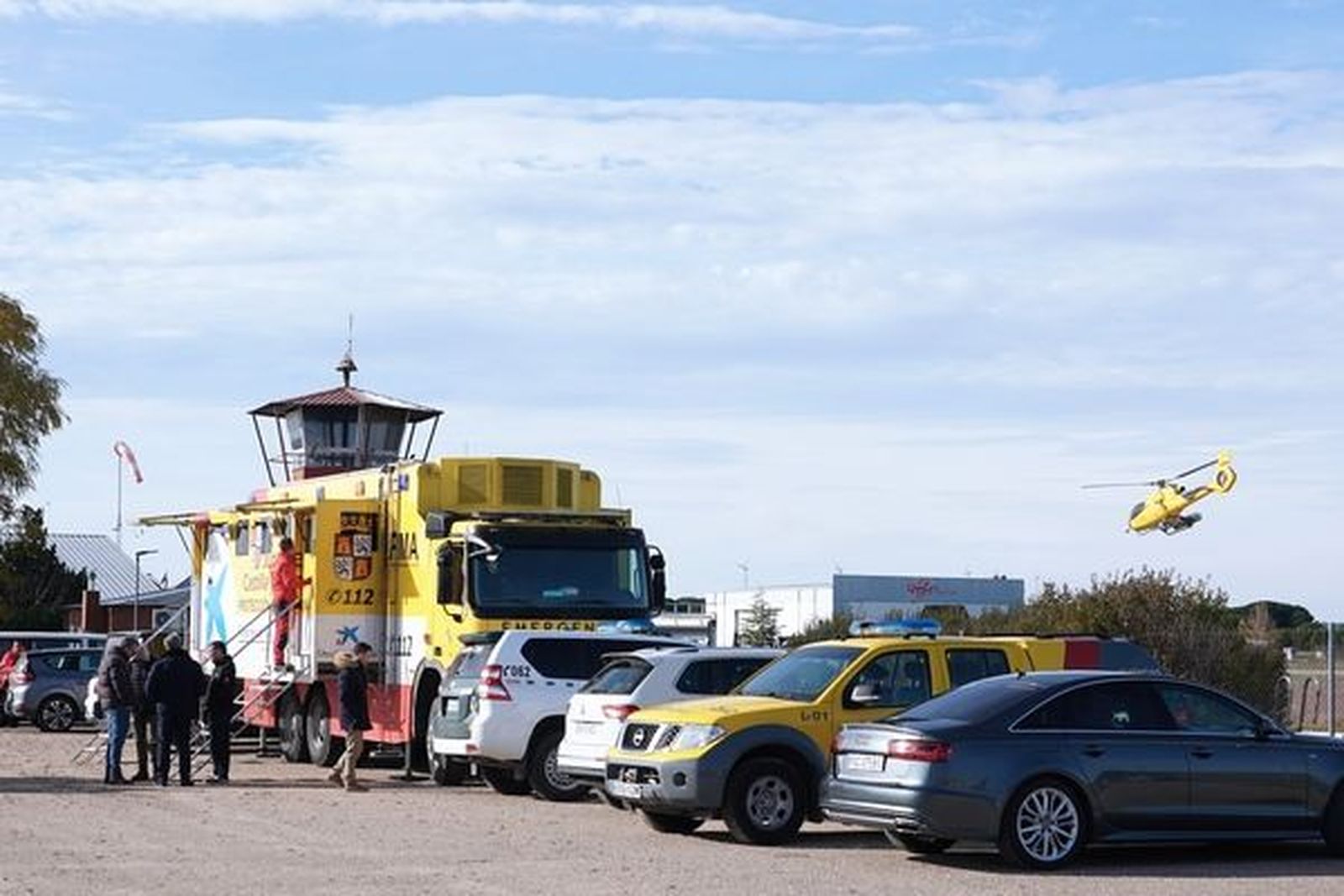 Numerosos medios de emergencias continúan trabajando en la búsqueda del ultraligero desaparecido en Matilla (Valladolid)