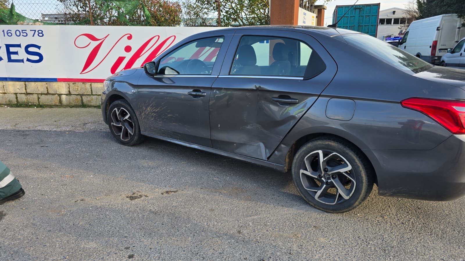 Vehículo afectado en el accidente