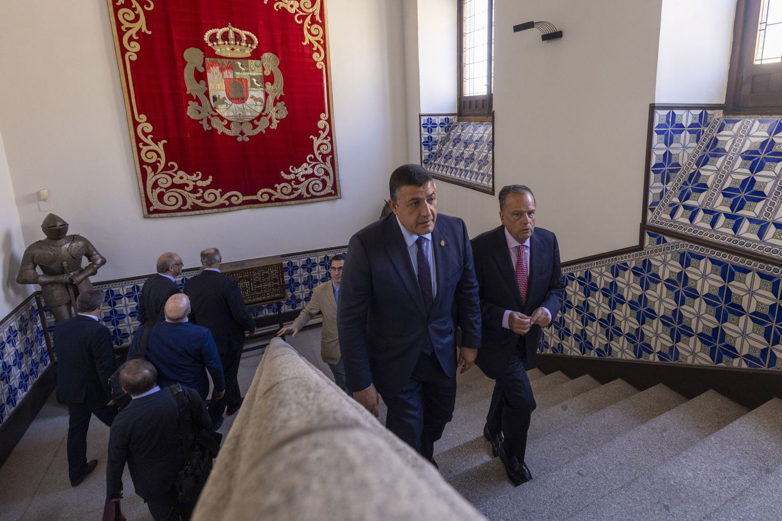 Jornada de trabajo del Consejo de Cuentas. El presidente de la Diputación Provincial, Carlos García, recibió al presidente del Consejo de Cuentasde Castilla y León, Mario Amilivia, y a los consejeros Emilio Melero Marcos y Miguel Ángel Jiménez García
