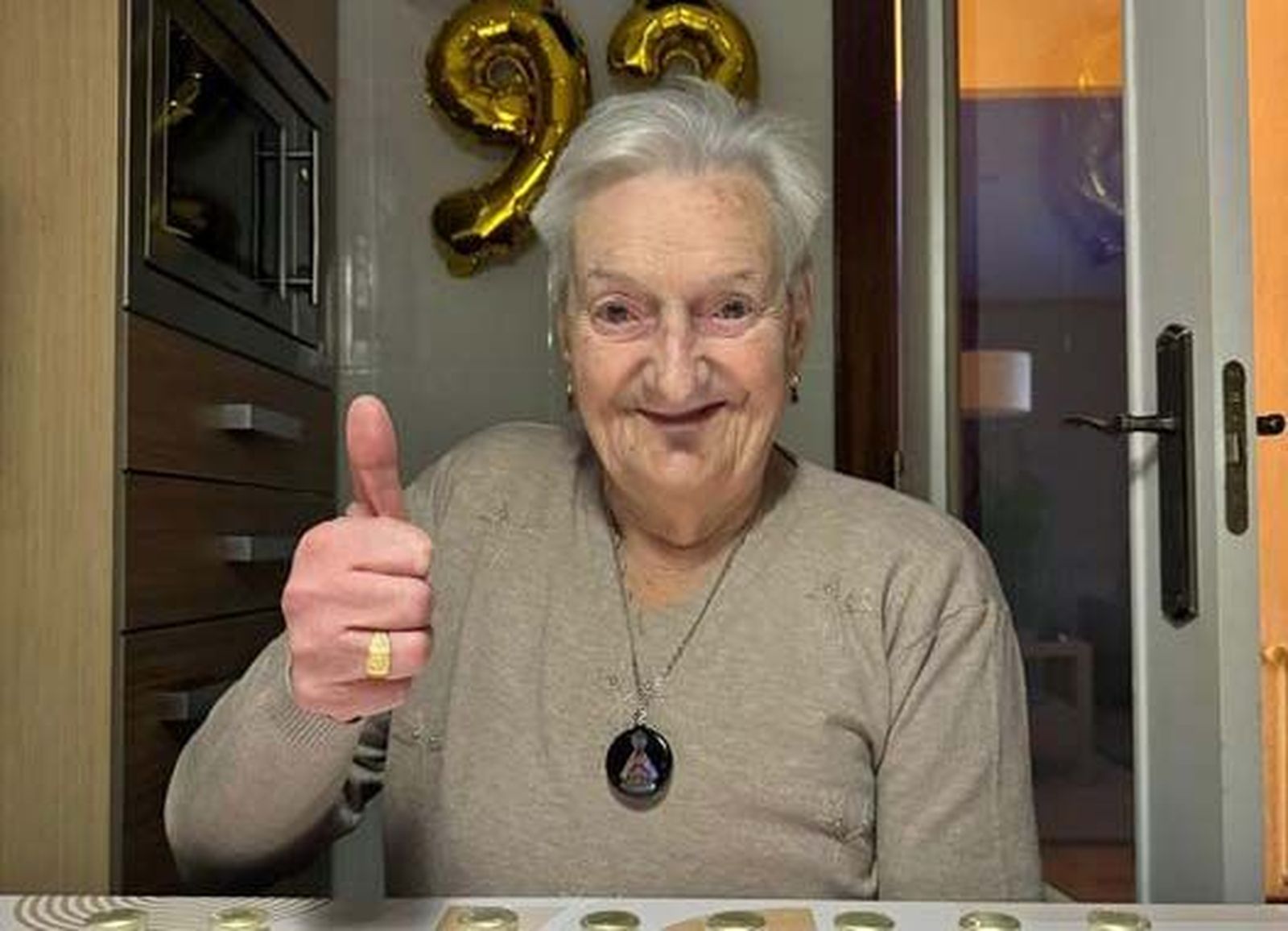 Teresa La Pelaya en su 93 cumpleaños