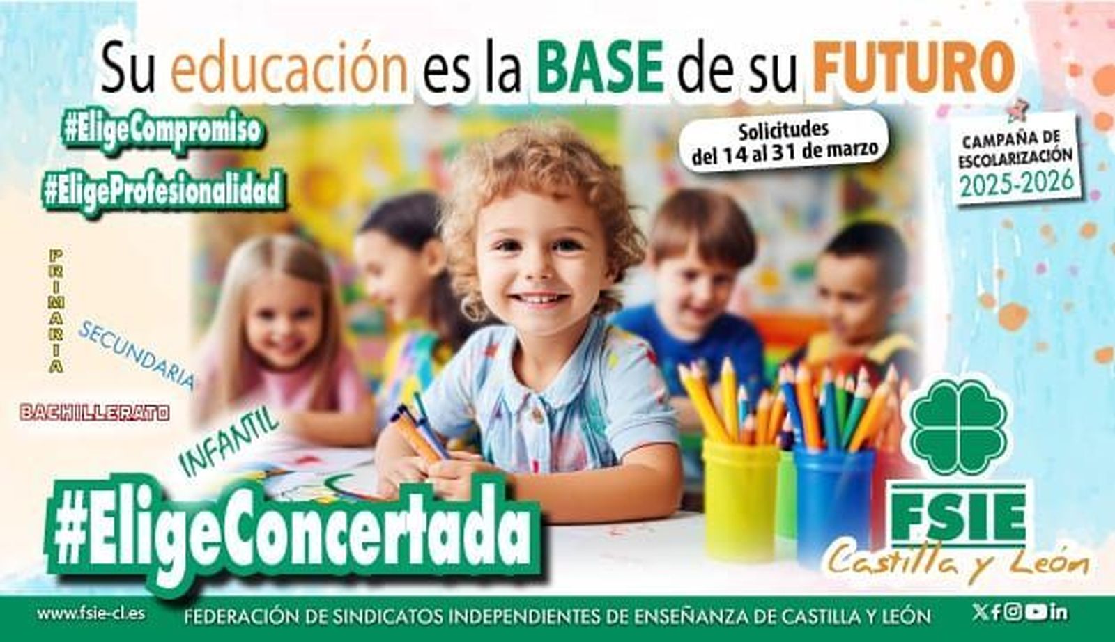 FSIE CyL lanza una nueva campaña de escolarización para el curso 2025-2026.