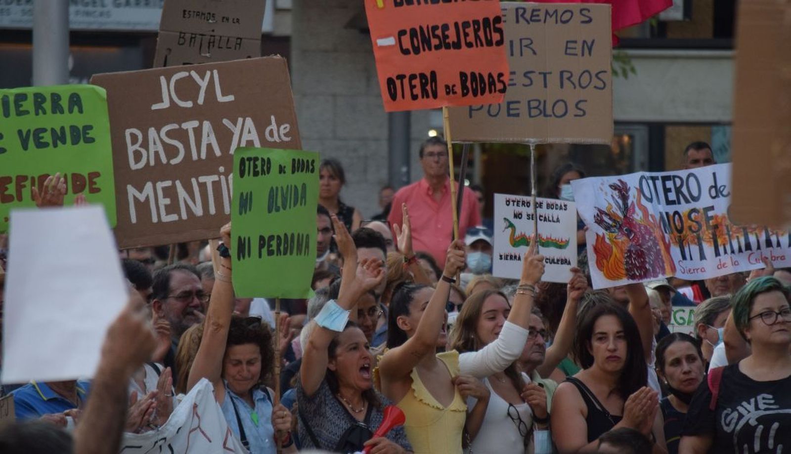 Manifestación por los incendios forestales en la provincia de Zamora |Foto: David Barrueco