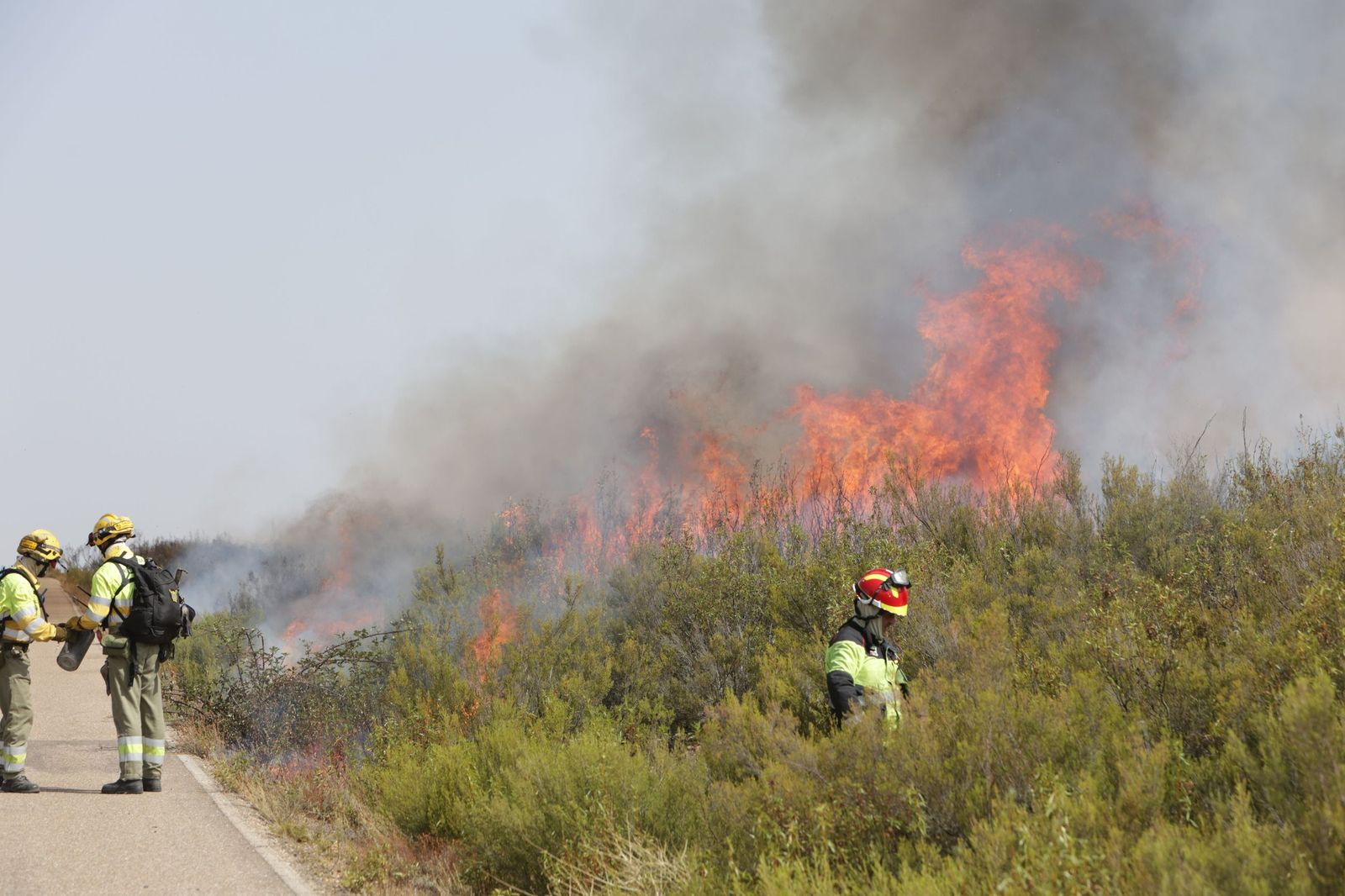 GALERÍA | Las imágenes de la lucha contra el fuego en Puercas