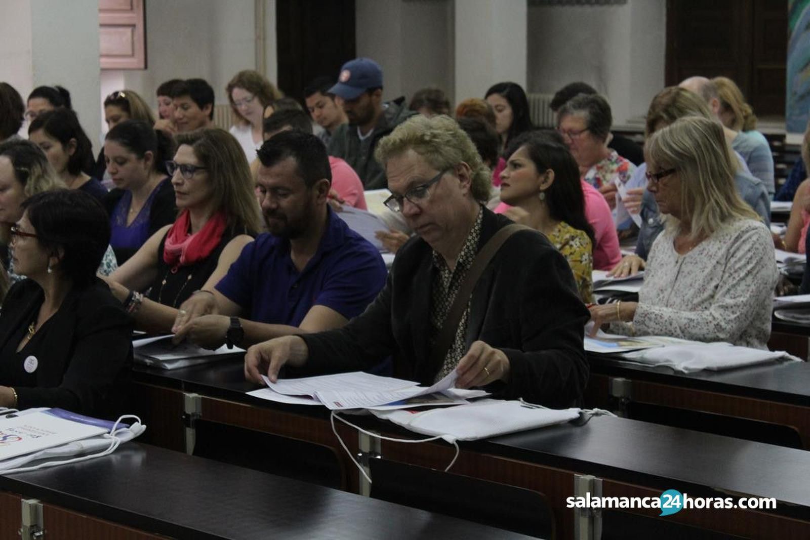 Foto de archivo de una reunión de antiguos alumnos de Cursos Internacionales de la USAL