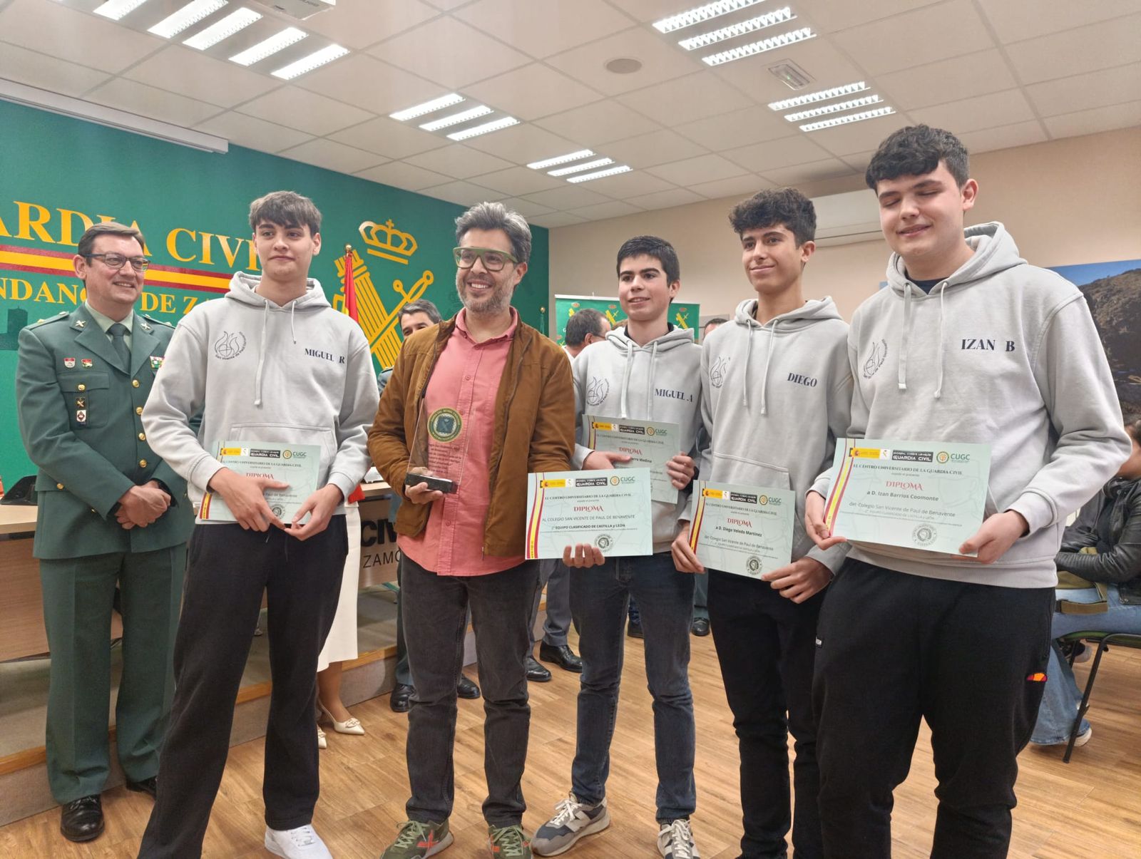 GALERÍA | Entrega de diplomas a los clasificados de Zamora en la Ciberliga de la Guardia Civil