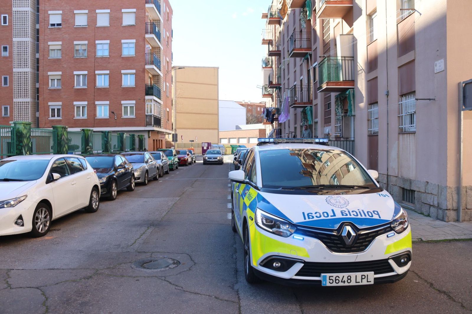 Policía Local en la calle Trébol