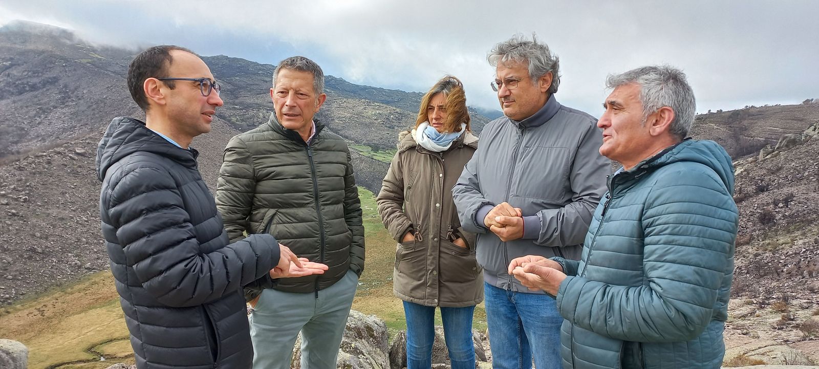 Visita al incendio de Candelario. Foto PSOE
