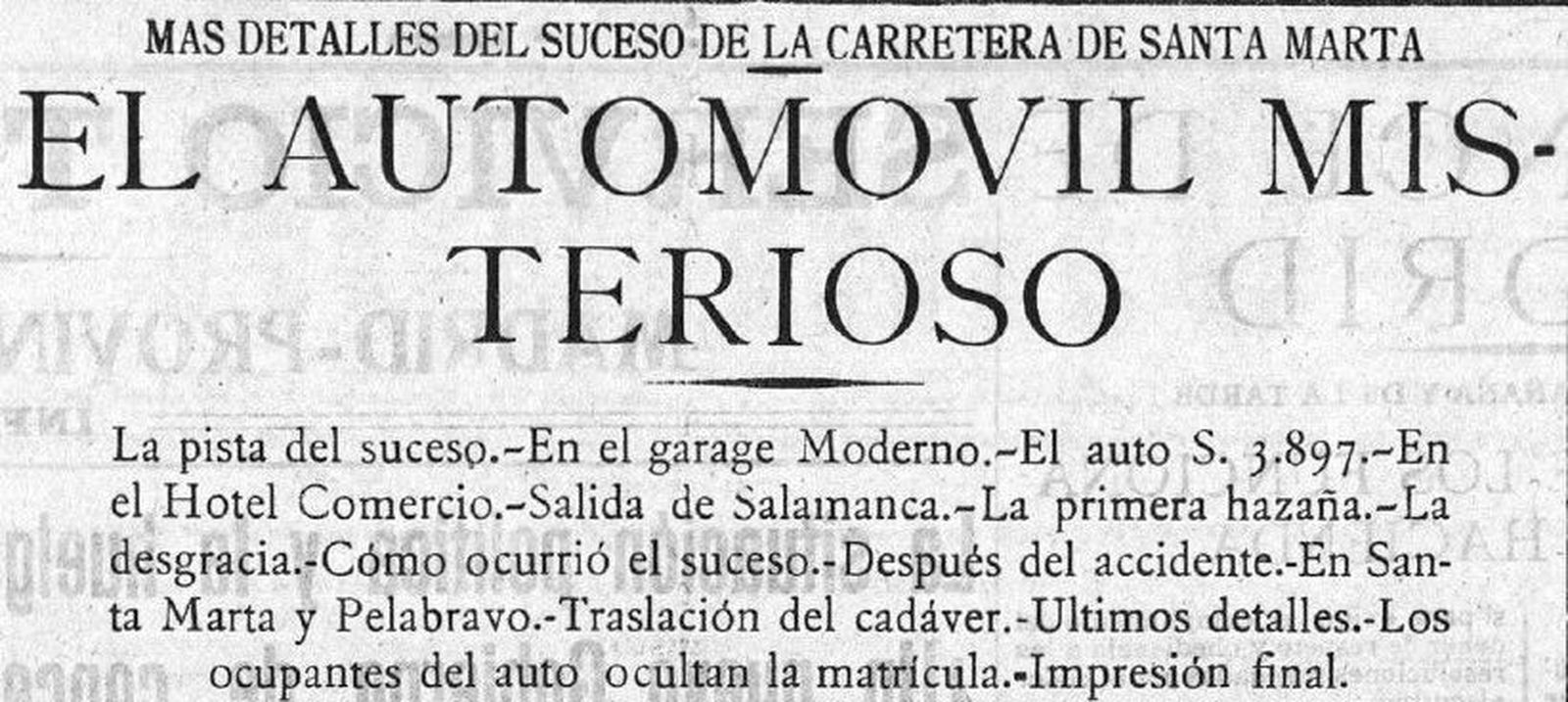 El misterio continúa al día siguiente