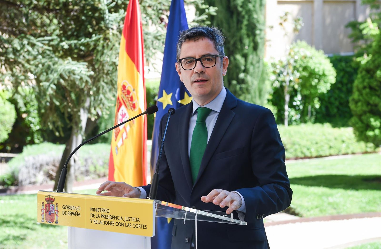 El ministro de la Presidencia, Justicia y Relaciones con las Cortes, Félix Bolaños. EP El ministro de la Presidencia, Justicia y Relaciones con las Cortes, Félix Bolaños. EP