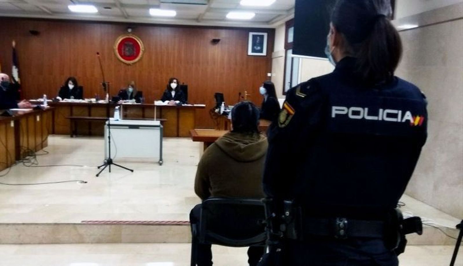 El acusado durante el juicio