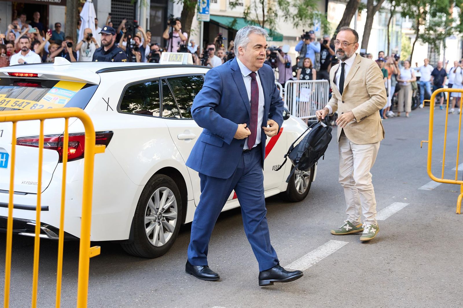 El exsecretario de Organización del PSOE Santos Cerdán a su llegada a declarar en el Tribunal Supremo