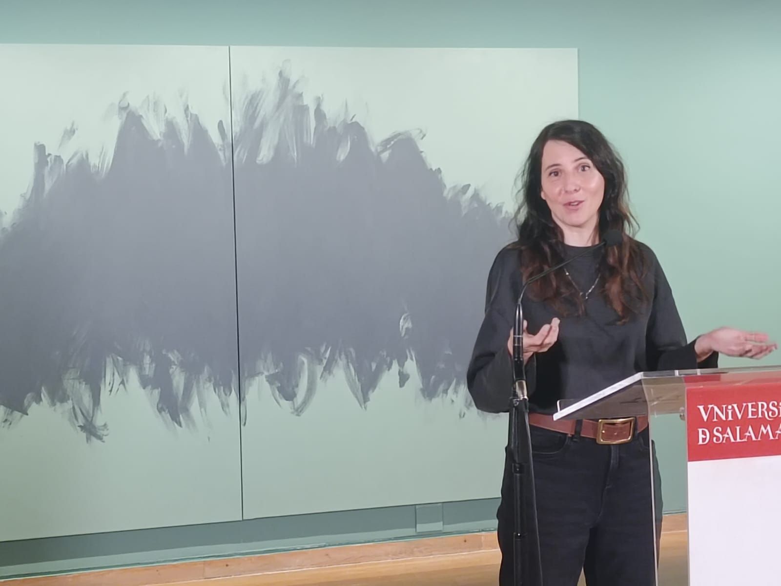 Virginia Rivas presenta su exposición 'El color del ruido' en Salamanca