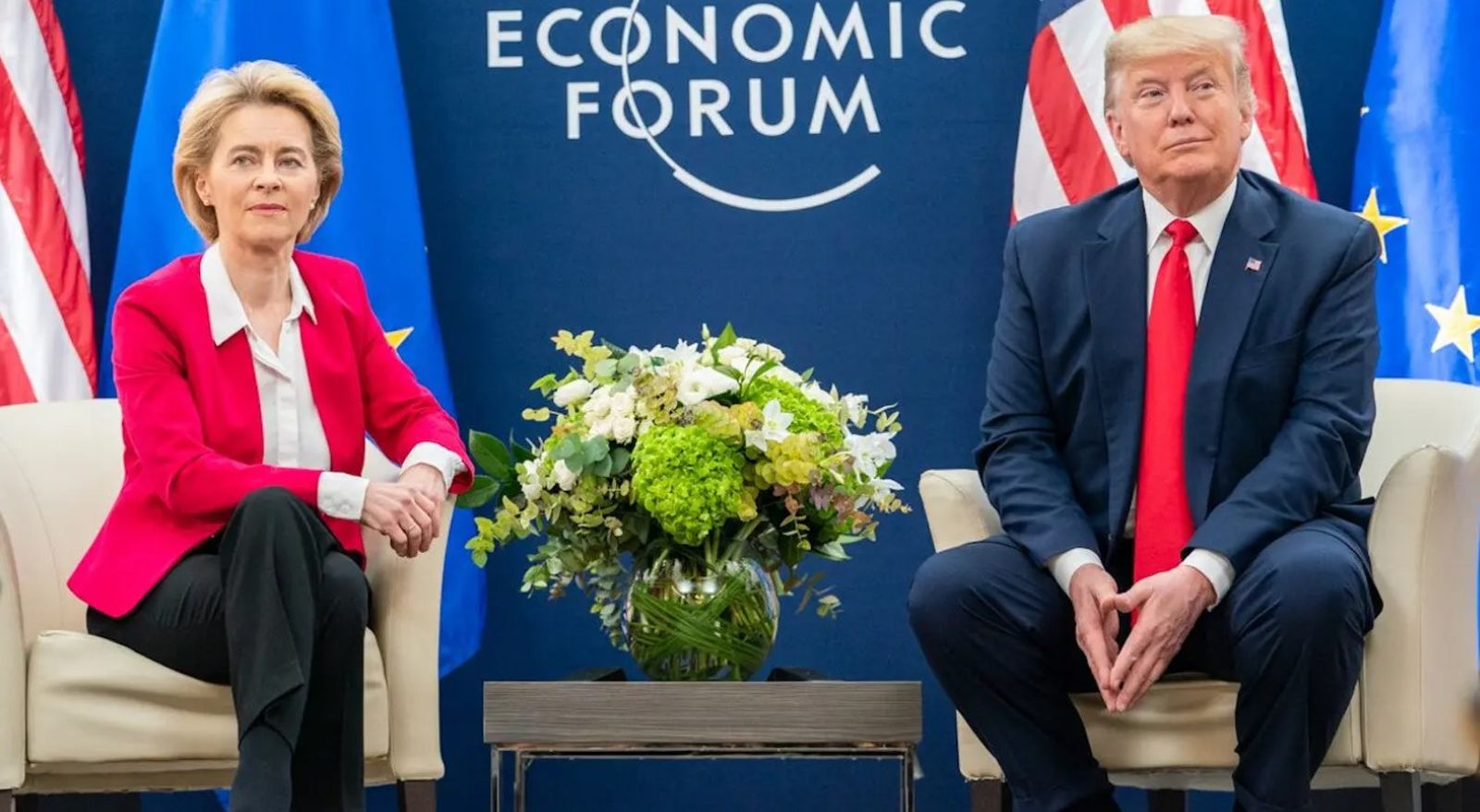 Ursula von der Leyen y Donald Trump