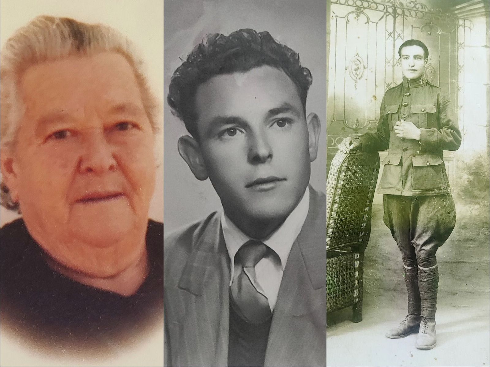 Julia González, José Caballero y Jesús Caballero, familia afectada por el fusilamiento de El Pedroso de la Armuña Julia González, José Caballero y Jesús Caballero, familia afectada por el fusilamiento de El Pedroso de la Armuña