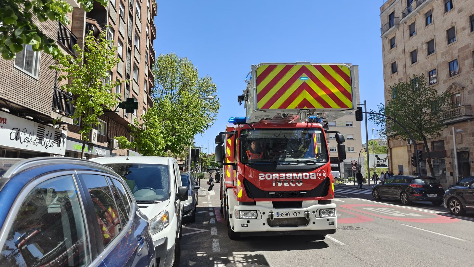 Bomberos en el apagón masivo en Salamanca 