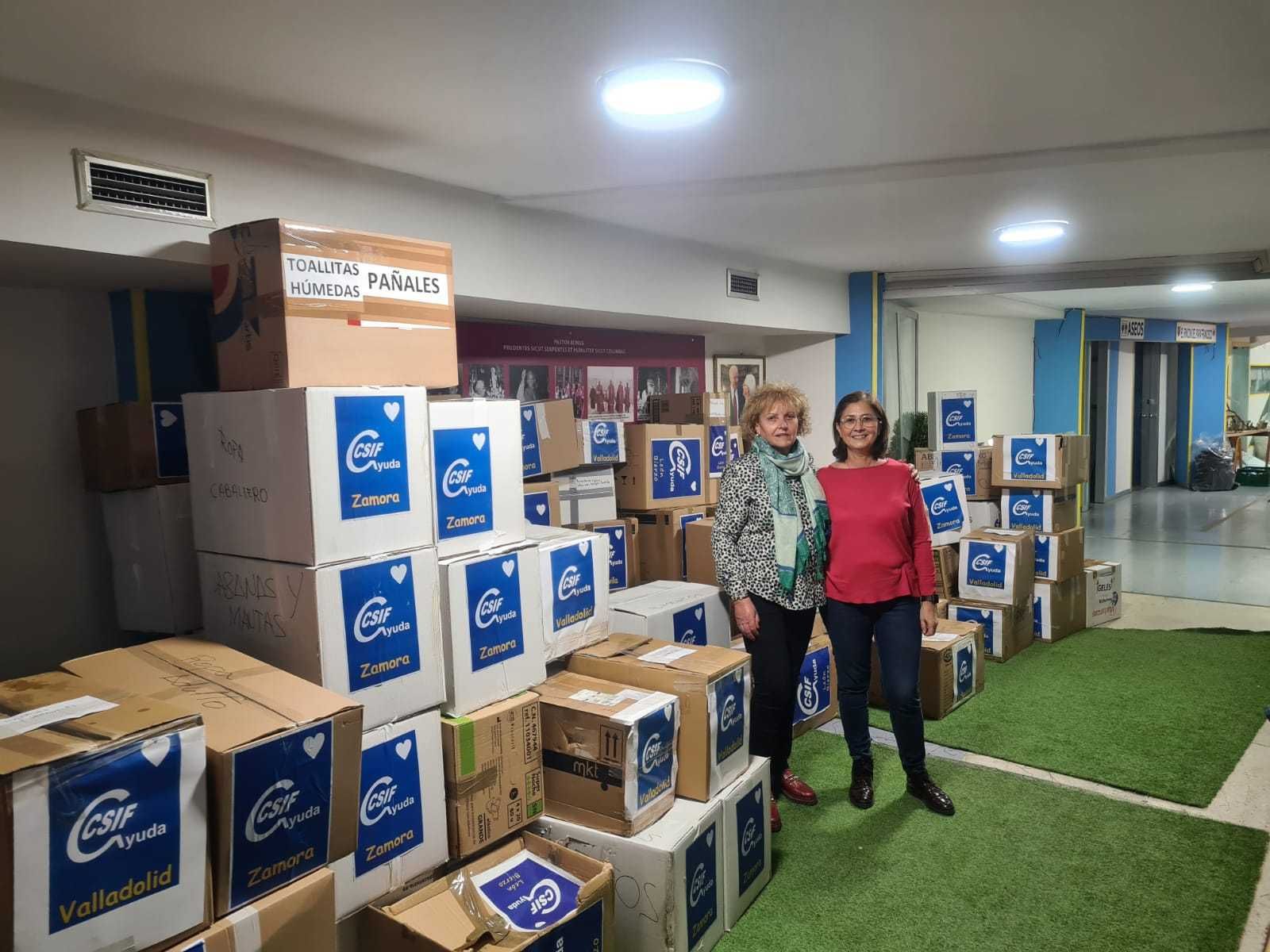 Entrega de CSIF del material para los refugiados ucranianos