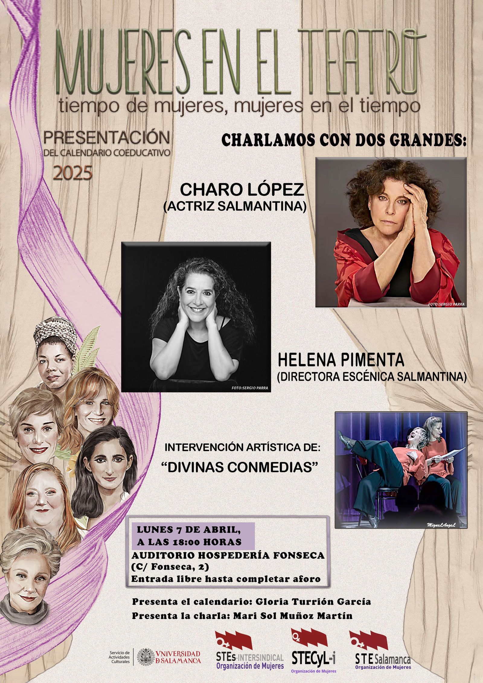 STE-Salamanca celebra charla sobre mujeres en el teatro con Charo López y Helena Pimenta