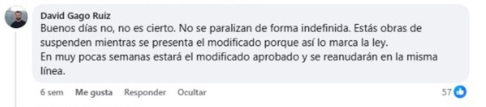 Imagen del comentario de David Gago a la noticia de Zamora24horas