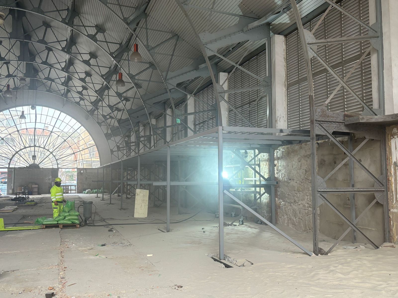 Imagen de las obras del Mercado de Abastos