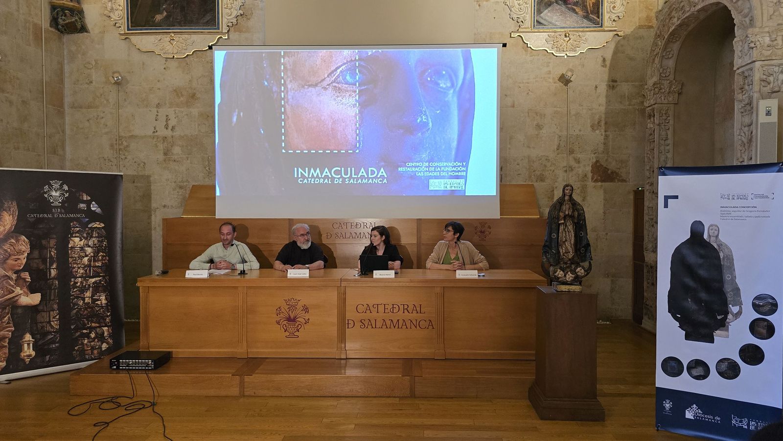 Presentación de la restauración de una talla de la Inmaculada Concepción de la Catedral de Salamanca