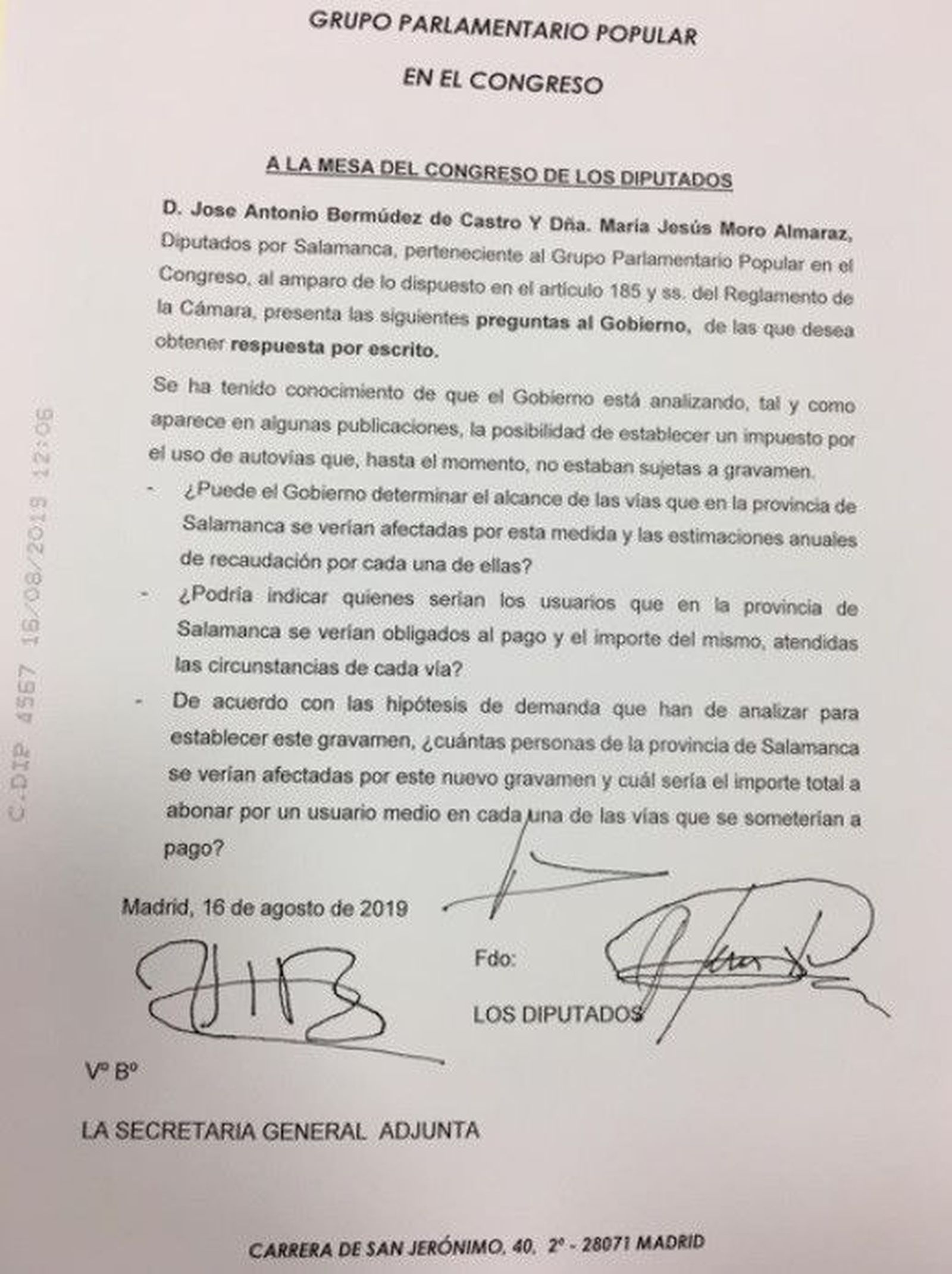 Mociu00f3n PP peaje autovu00edas