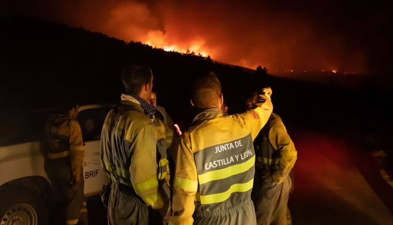 Imagen del Incendio forestal en el termino municipal de Monsagro y Serradilla del Arroyo. ICAL: JOSE VICENTE