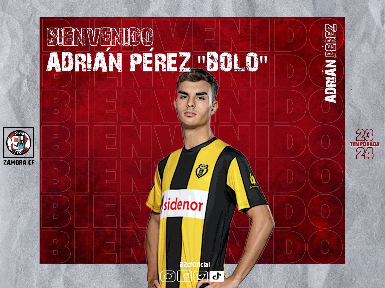 Adrián Pérez 'Bolo', nuevo jugador del Zamora CF