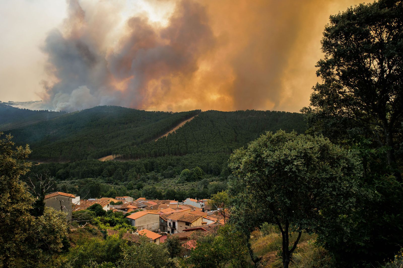 Incendio forestal declarado en Las Hurdes y la Sierra de Gata (Cáceres), muy cerca de la provincia de Salamanca. Vicente / ICAL