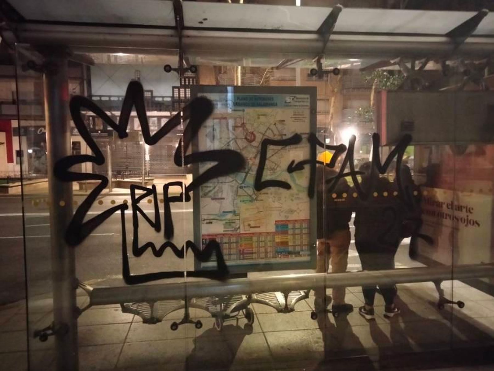 Uno de los grafittis Uno de los grafittis