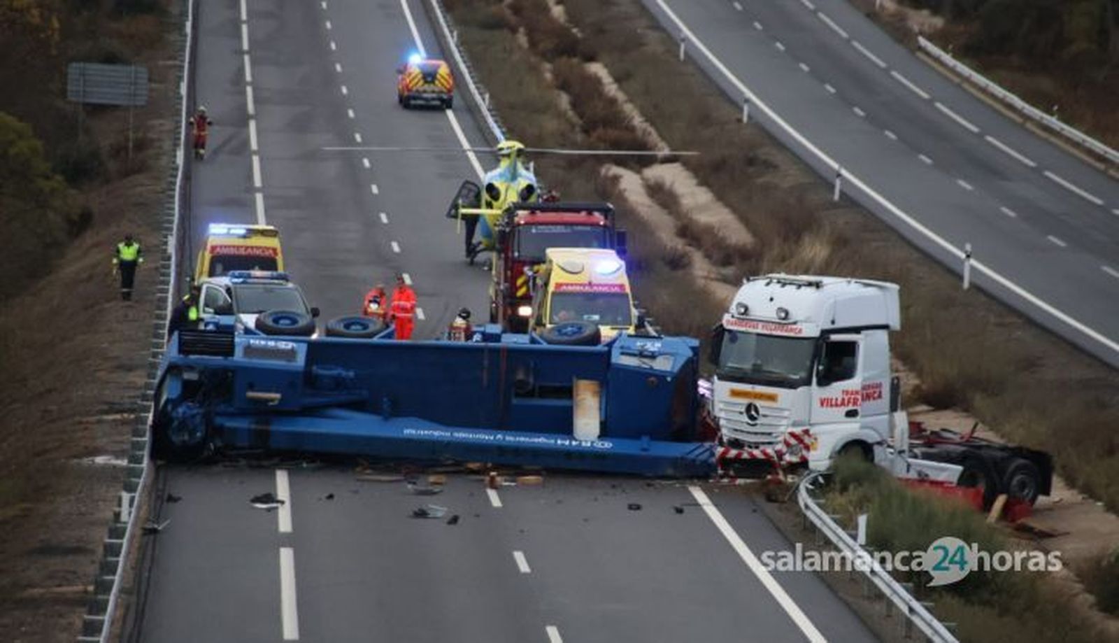 Accidente en la A 66. Salamanca24Horas