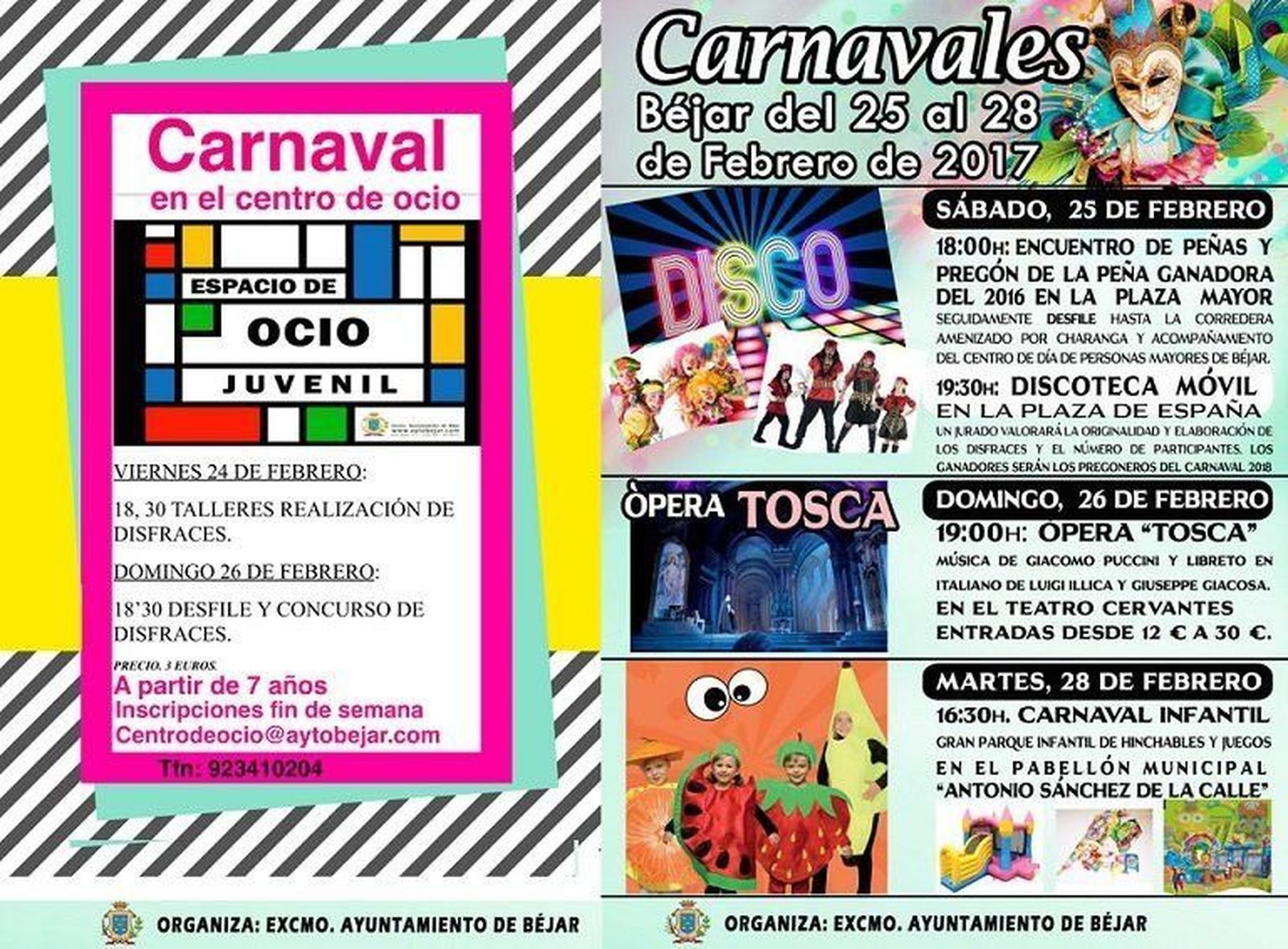 El Centro de Ocio de Béjar vivirá a fondo el Carnaval