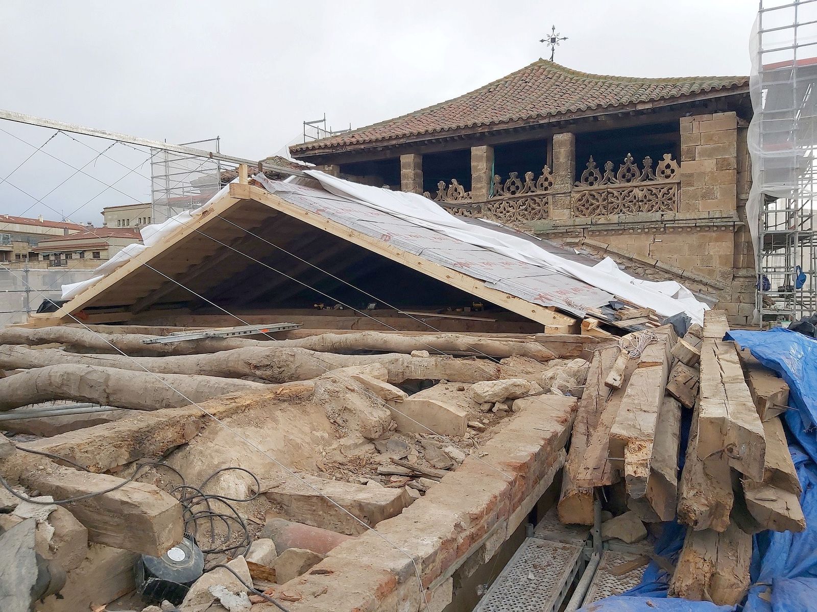Obras de refuerzo estructural de la iglesia del convento de Las Úrsulas de Salamanca