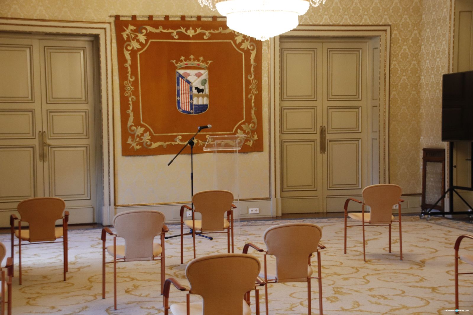 Salón de Recepciones del Ayuntamiento de Salamanca. Foto de archivo