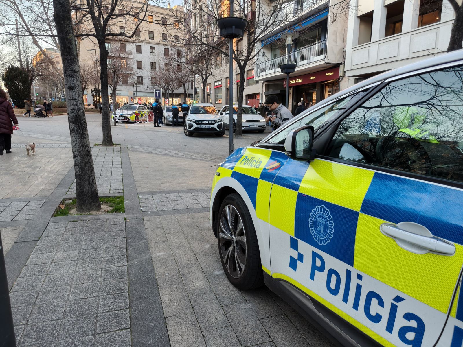 Policía Local en una foto de archivo en la Plaza de España
