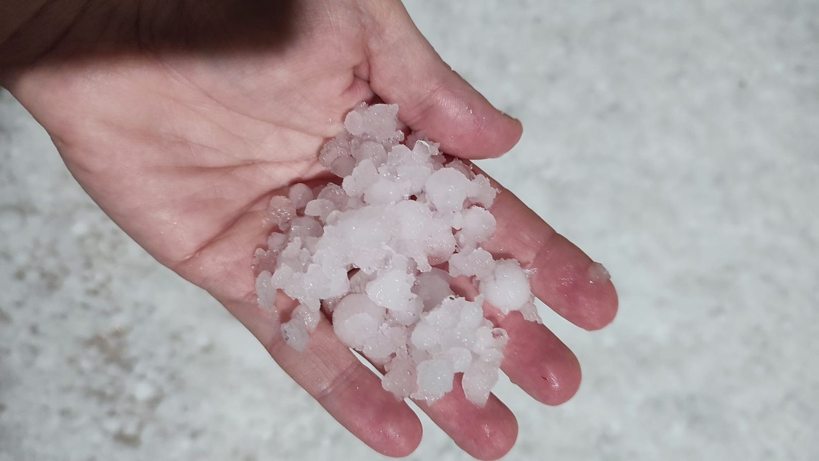 Tormenta de granizo esta madrugada en Zamora