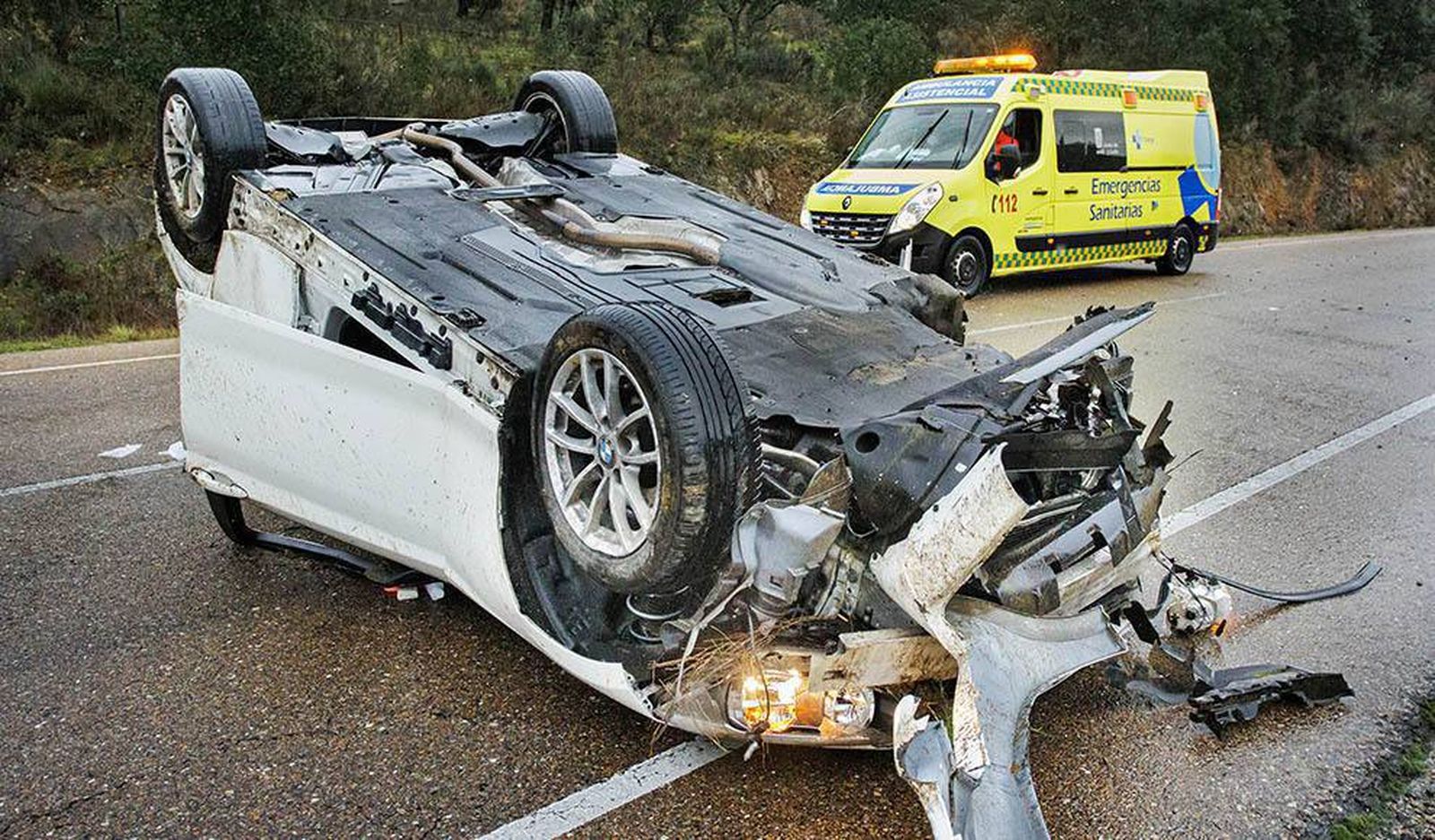 Accidente en El Bodón. FOTO ICAL