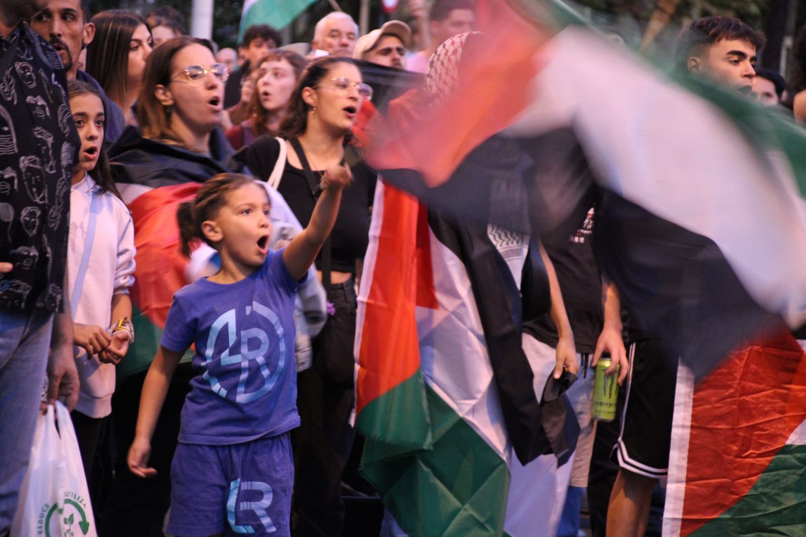 Medio millar de personas se manifiestan en Salamanca en apoyo a Palestina y la flotilla