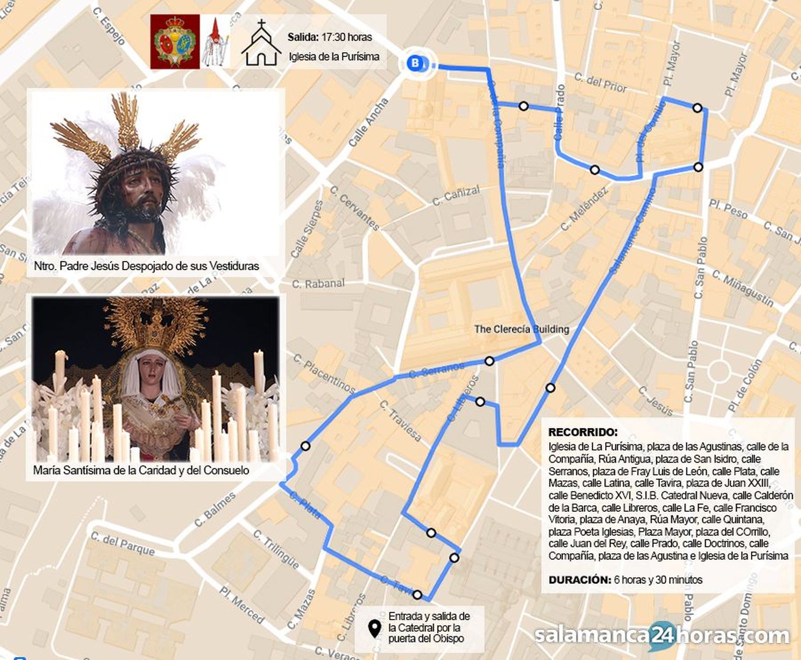 Recorrido de la procesión del Despojado 2025