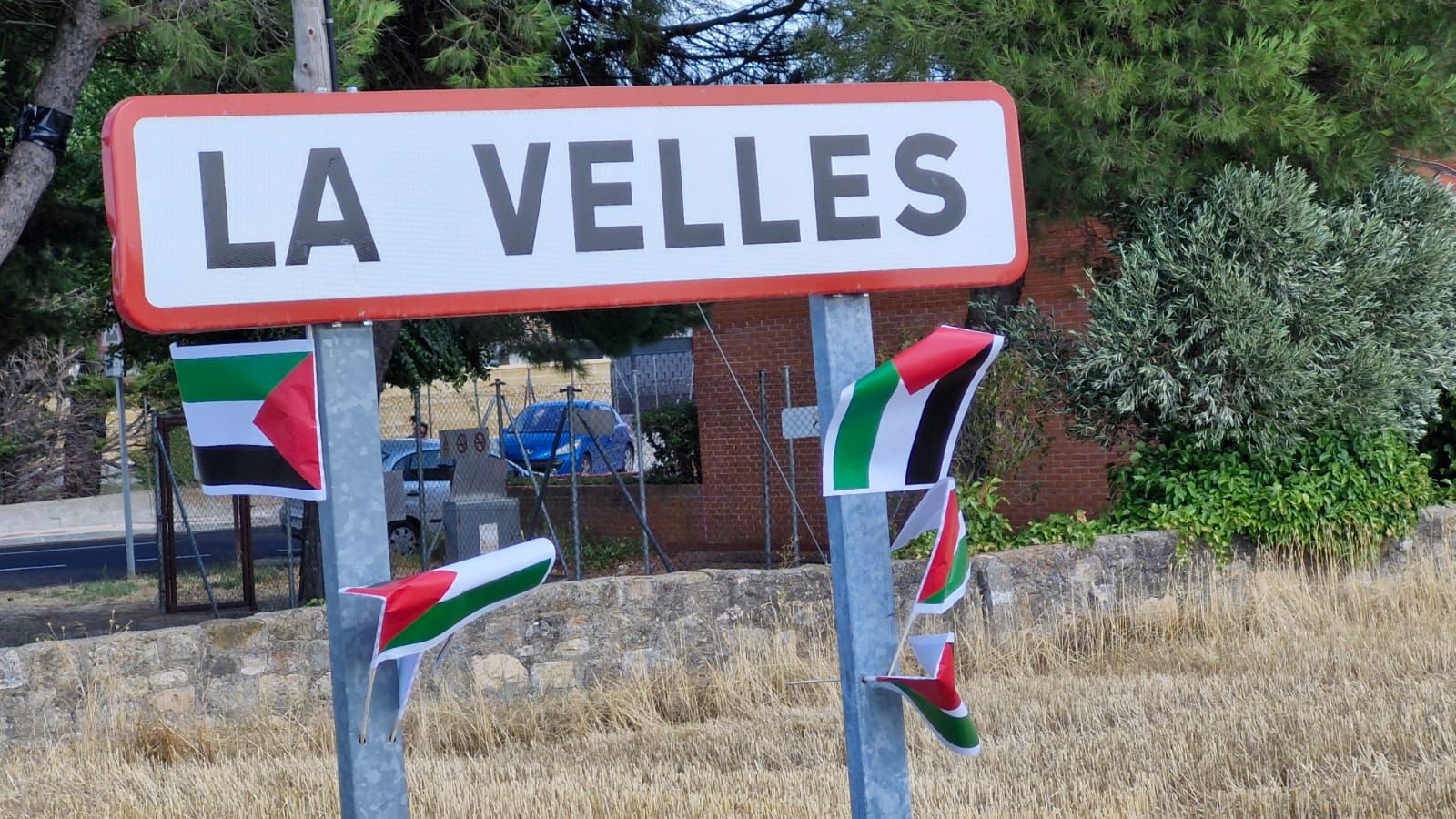 Protestas por Palestina al paso de la Vuelta Ciclista a España por Salamanca
