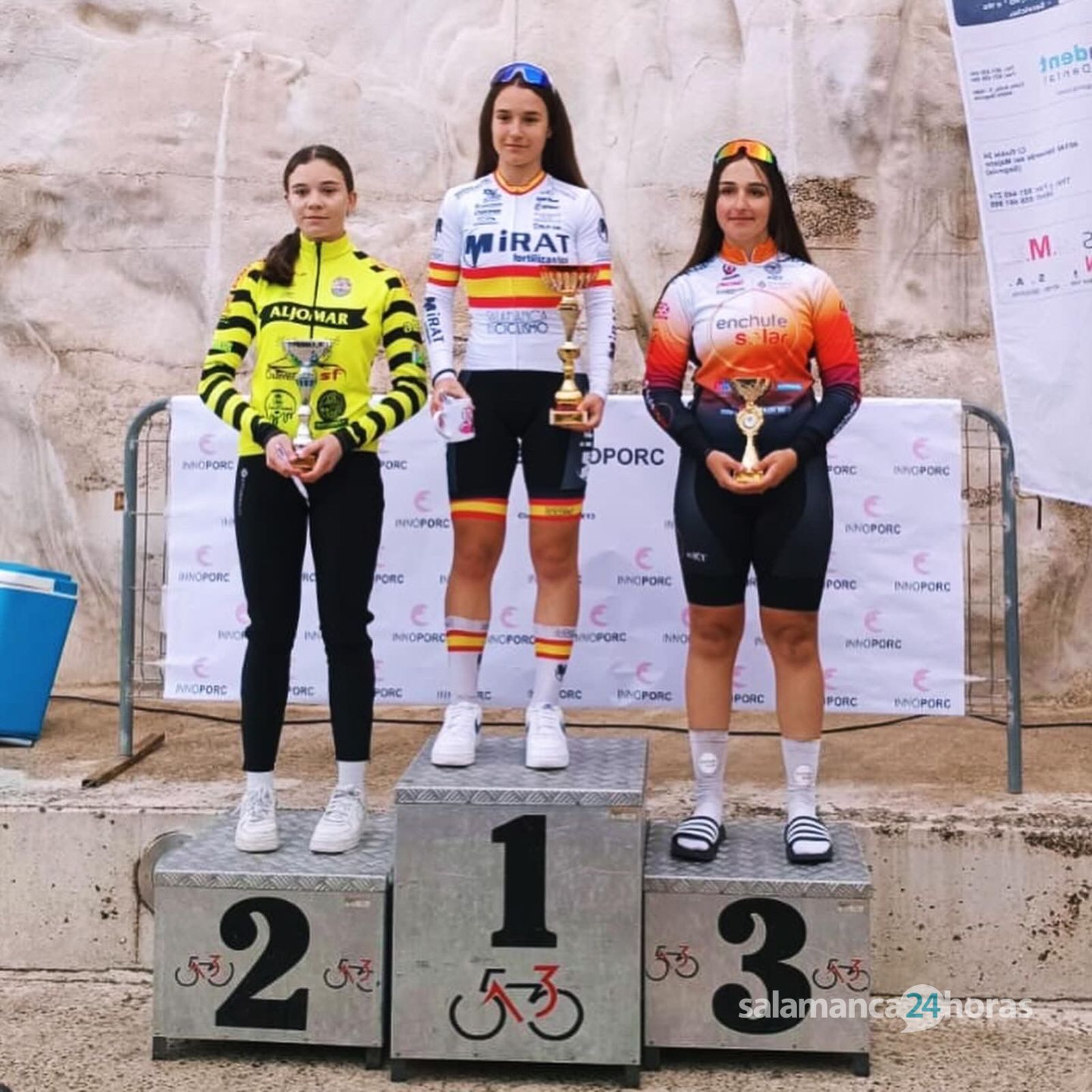 Vega Iglesias, en el primer puesto de la Copa de Escuelas de Castilla y León de Ruta celebrado en Segovia
