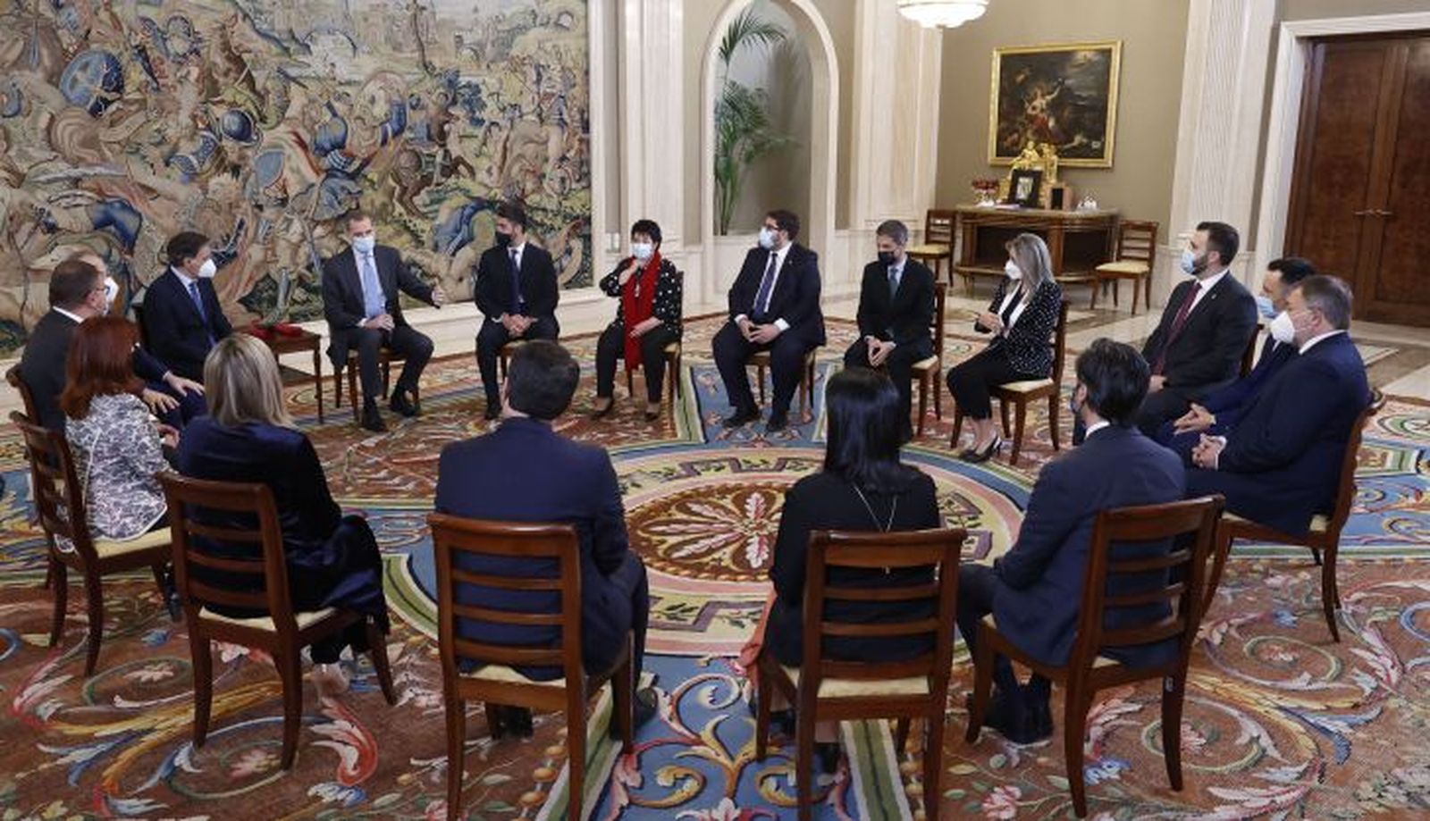 El Rey recibe a los miembros de la Asamblea del Grupo de Ciudades Patrimonio de la Humanidad © Casa de S.M. el Rey